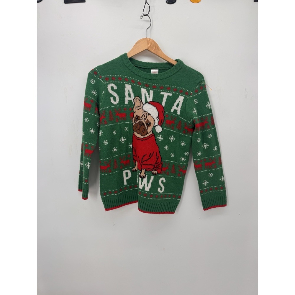Holiday Time Boys Christmas Sweater, Crisp Clover Green Size M 10-12 Ugly Sweate